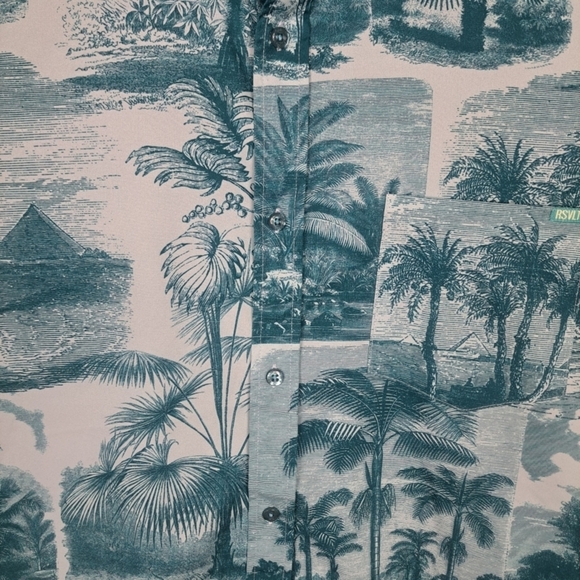 NWOT RSVLTS Men's 2XL Litho Palms Kunuflex All Over Print Short Sleeve - Picture 9 of 10